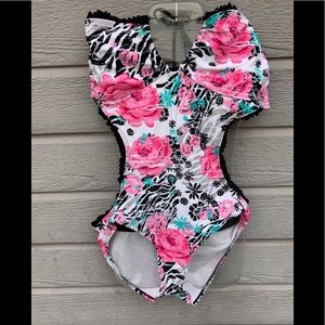 Joe Boxer Floral Swimsuit XL